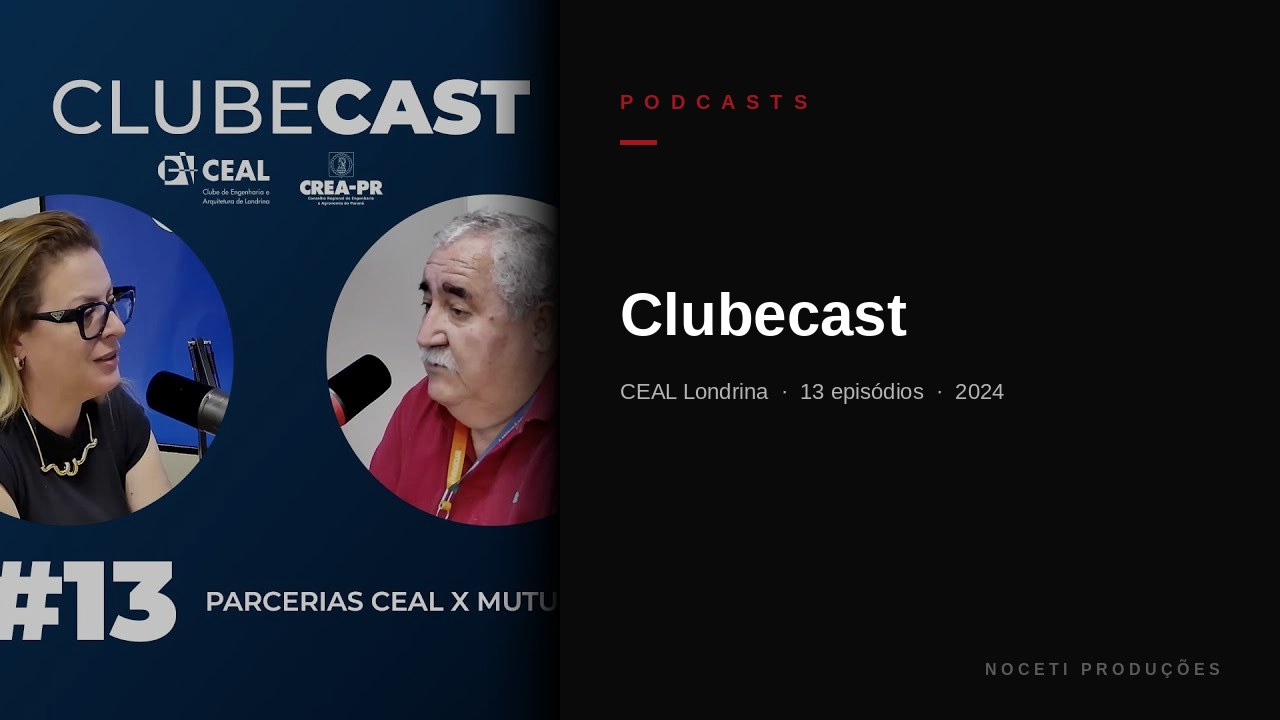 Clubecast — podcast CEAL Londrina, 13 episódios