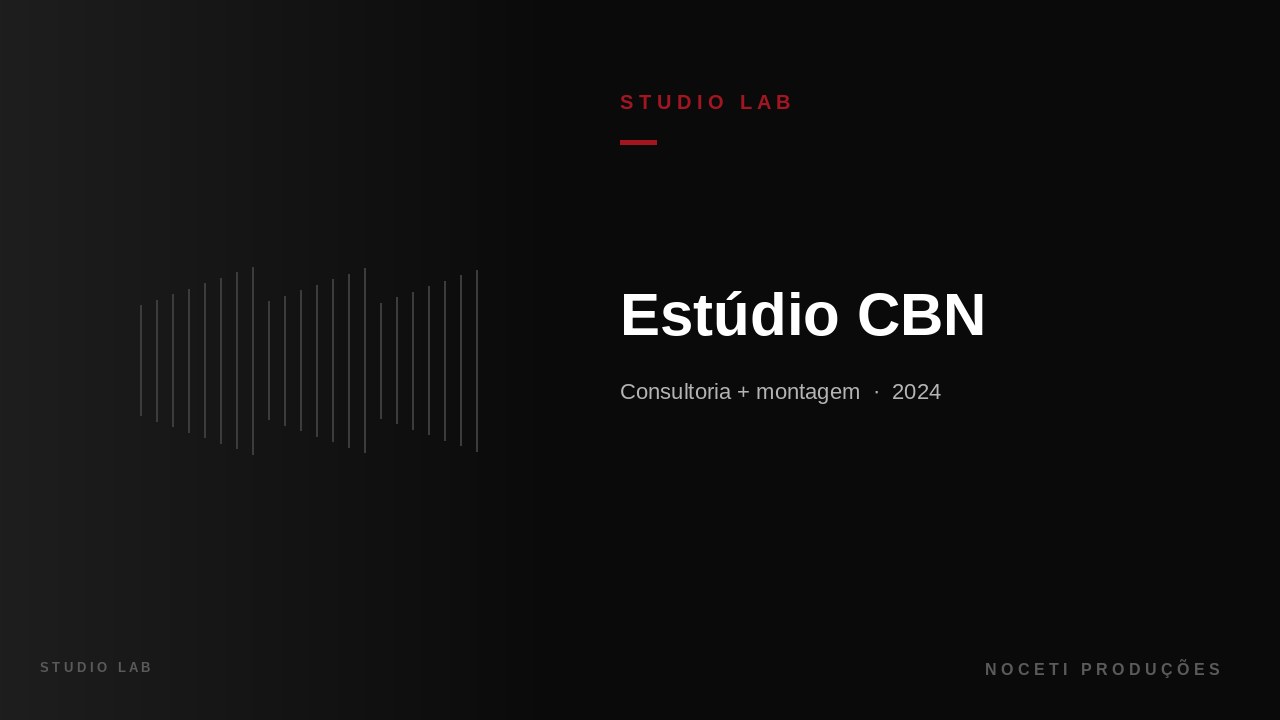 Estúdio CBN — Studio Lab
